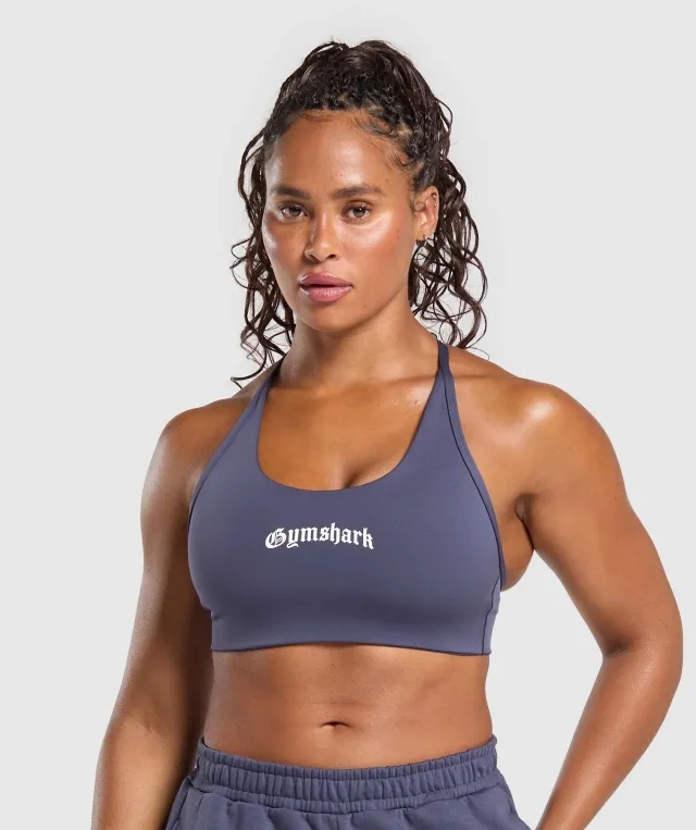  Strength Department Graphic Sports Bra - Weighted Purple