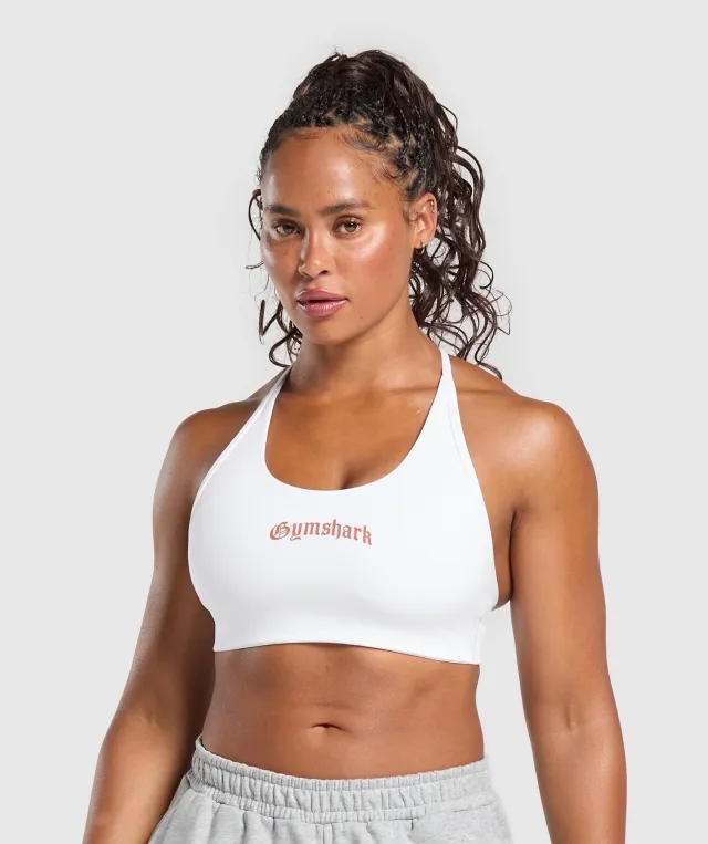  Strength Department Graphic Sports Bra - White
