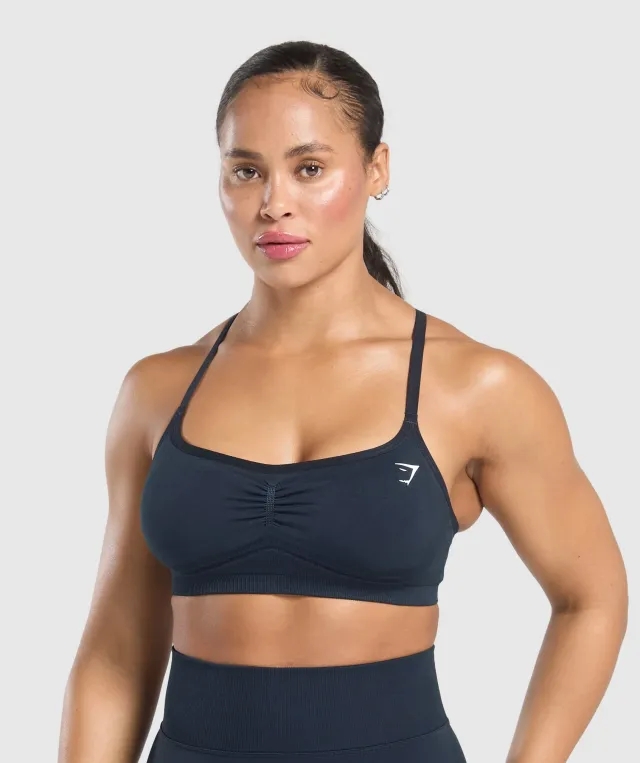  Lift Seamless Sports Bra - Midnight Blue/Black Marl