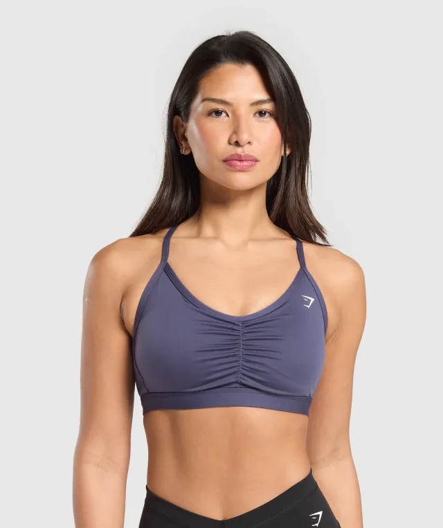  Ruched Sports Bra - Weighted Purple