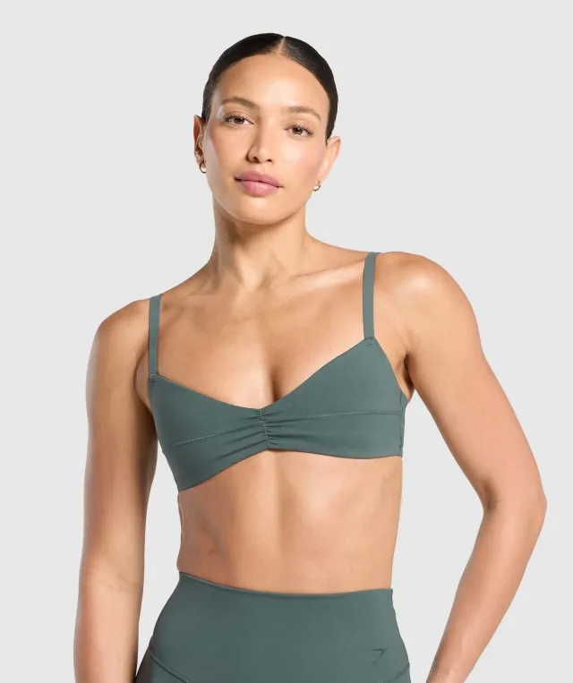  Elevate Ruched Sports Bra - Slate Teal