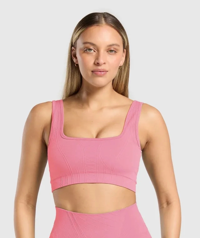  Corset Seamless Sports Bra - Sunset Pink