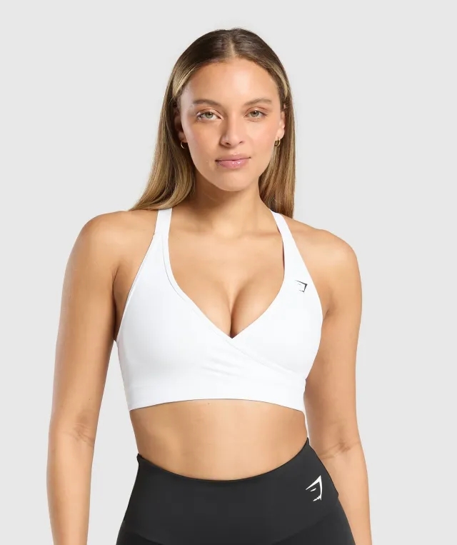  Wrap Sports Bra - White