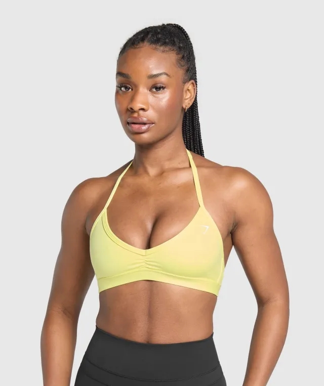  Minimal Halterneck Sports Bra - Refresh Yellow