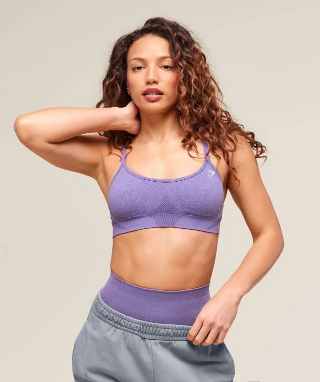  Vital Seamless Minimal Sports Bra - Functional Purple/Marl