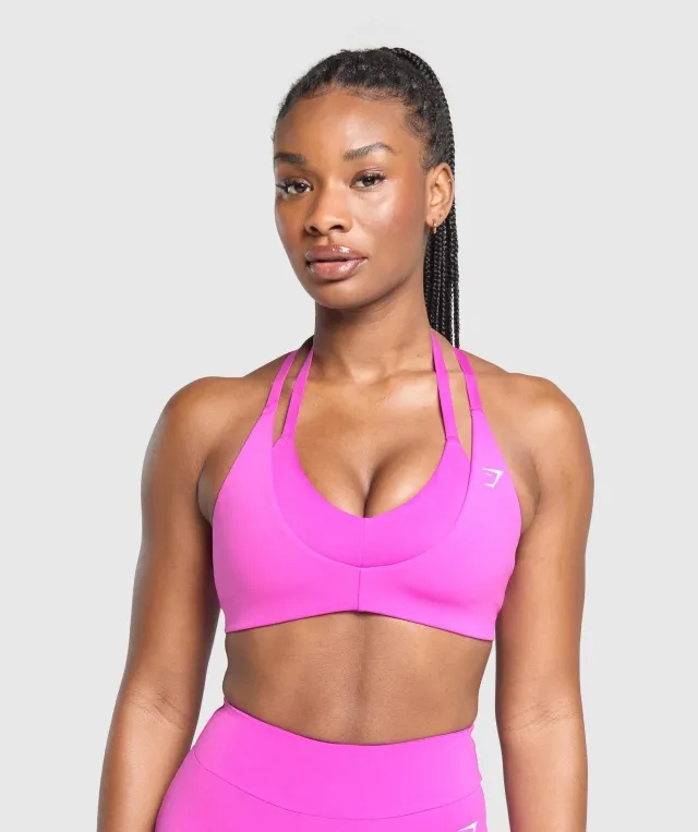  Reps T Back Sports Bra - Vibrant Pink
