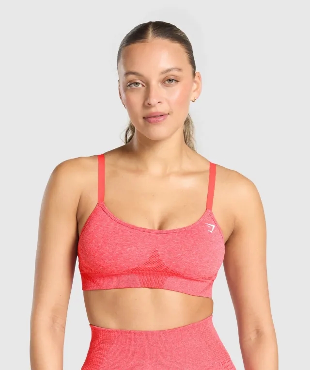  Vital Seamless Sports Bra - Coral Red Marl