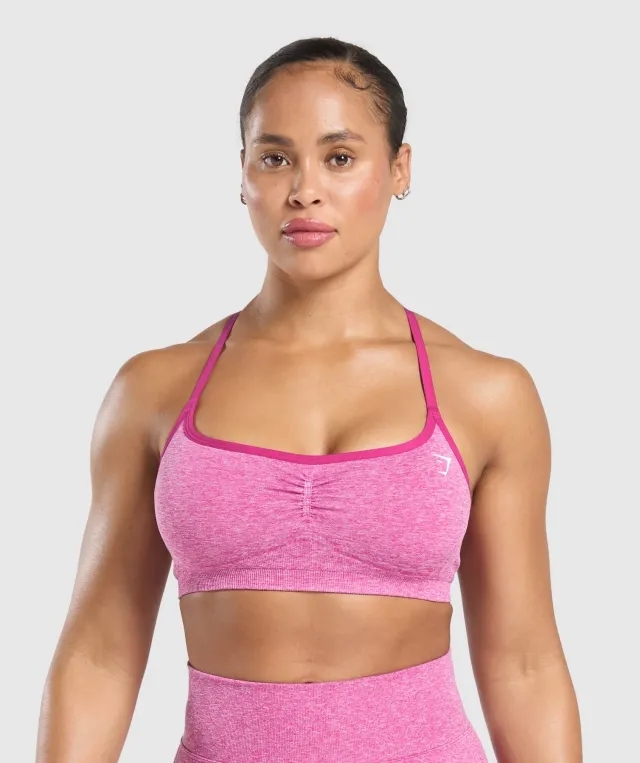  Lift Seamless Sports Bra - Winning Pink/White Marl