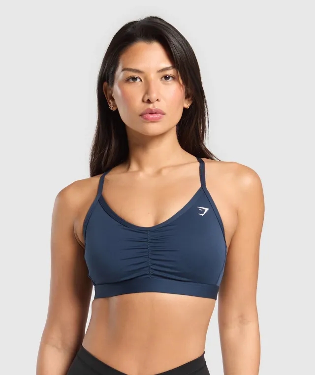  Ruched Sports Bra - Heavy Blue