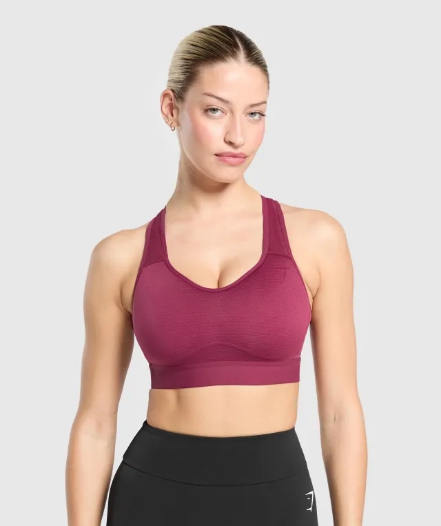  Lightweight High Support Sports Bra - Strong Pink