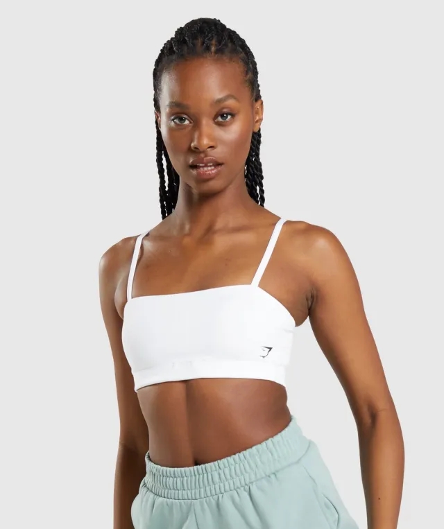  Bandeau Sports Bra - White