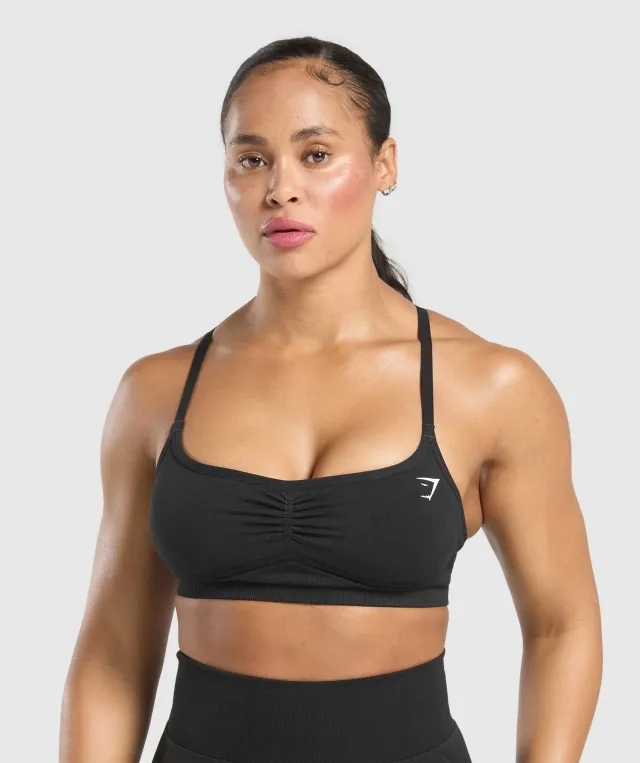  Lift Seamless Sports Bra - Black/Black Marl