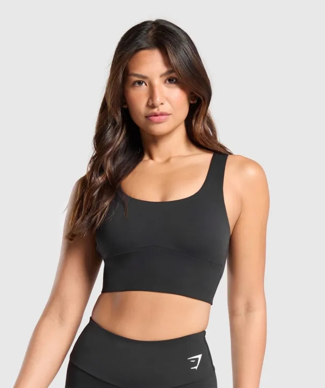  Longline Sports Bra - Black