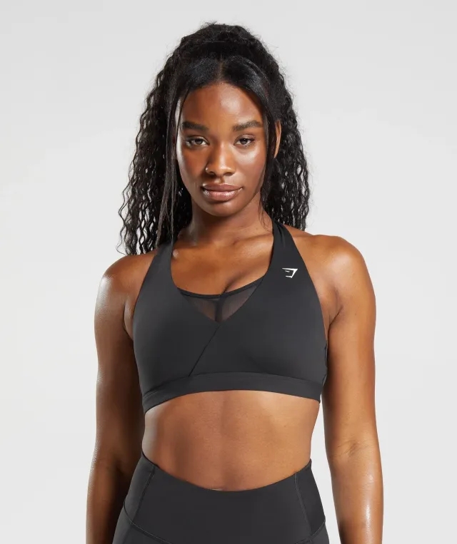  Crossover Sports Bra - Black
