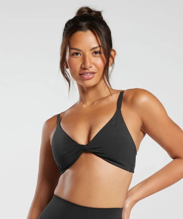  Elevate Twist Front Bralette - Black