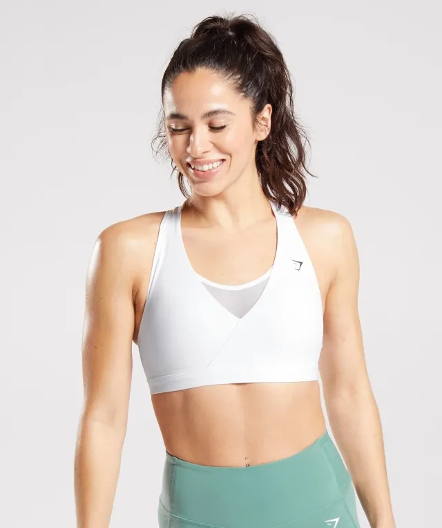  Crossover Sports Bra - White