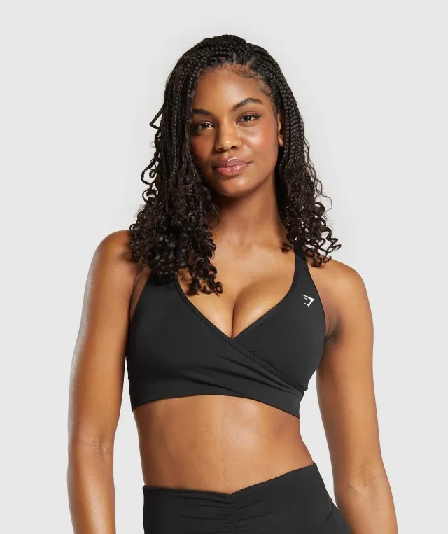  Wrap Sports Bra - Black