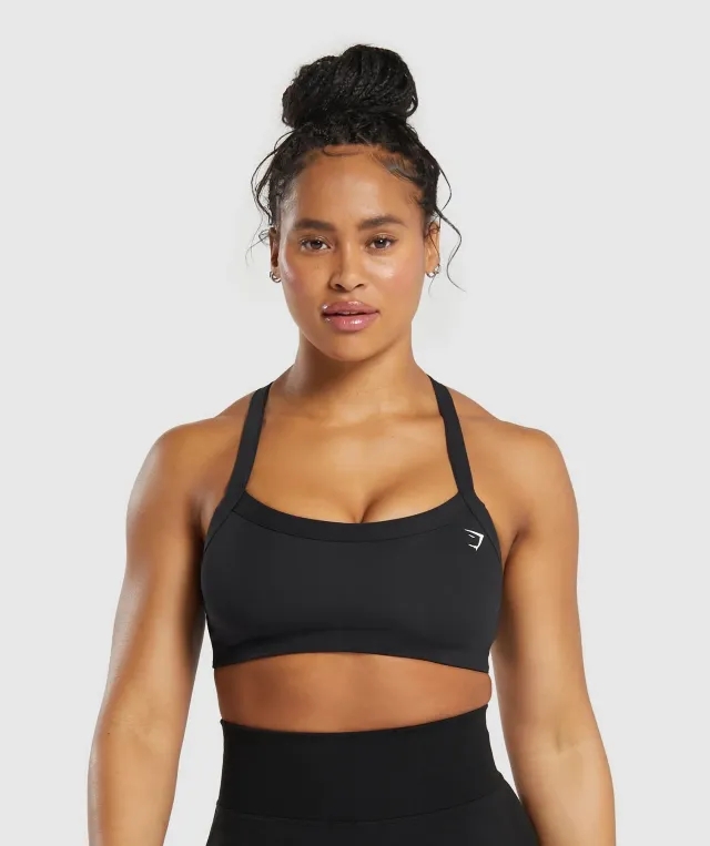  Cotton Lifting Sports Bra - Black