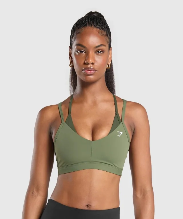  Double Up Sports Bra - Core Olive/Winter Olive