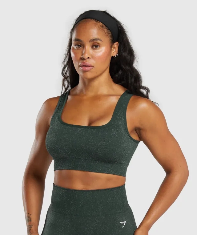  Adapt Fleck Sports Bra - Victory Green/ Unit Green