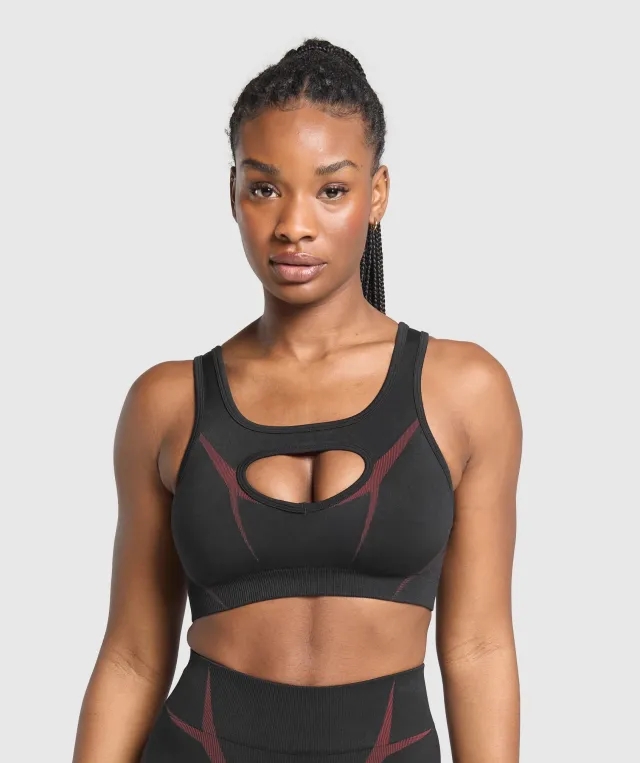  Apex Lift Sports Bra - Black/Reps Red