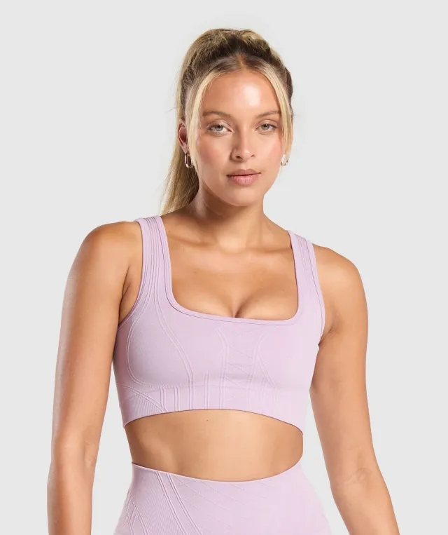  Corset Seamless Sports Bra - Warm Lilac