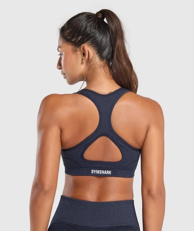  Sport Seamless Sports Bra - Heavy Blue/Iron Blue