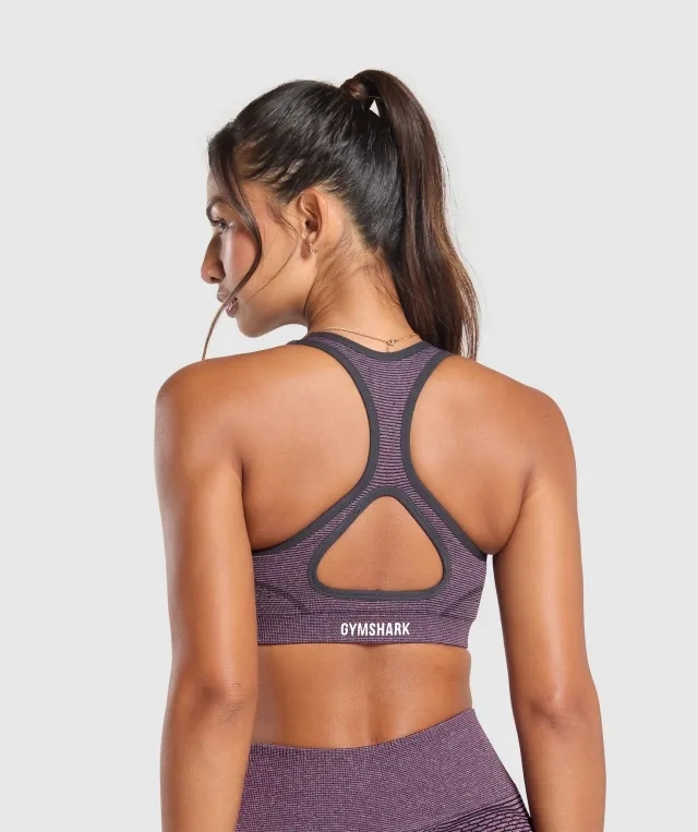  Sport Seamless Sports Bra - Magenta Purple/Dolly Pink