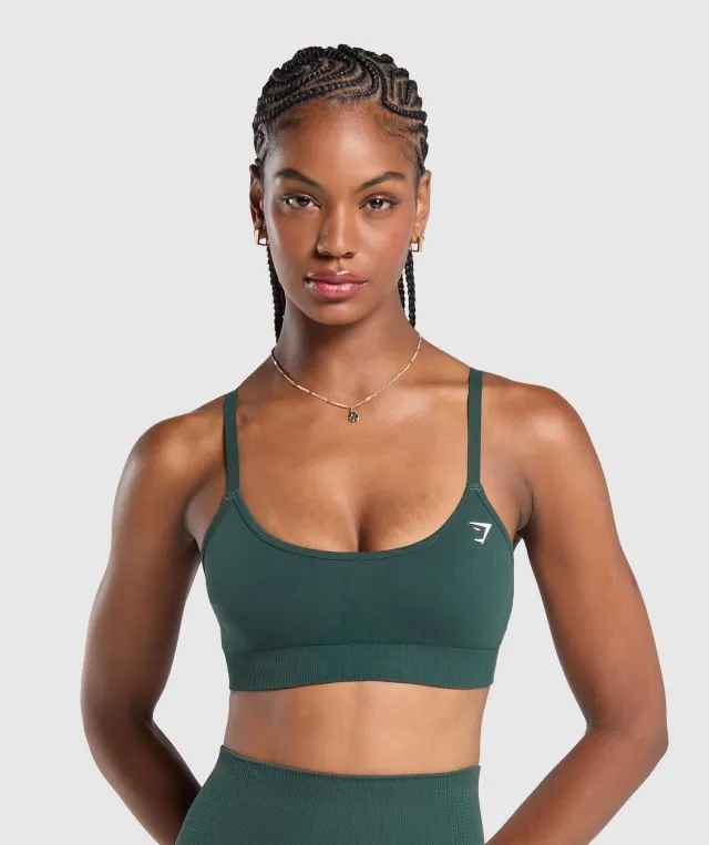  Vital Seamless Sports Bra - Woodland Green/ Marl