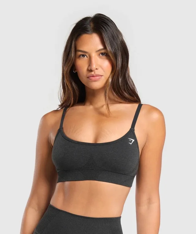  Vital Seamless Sports Bra - Black Marl
