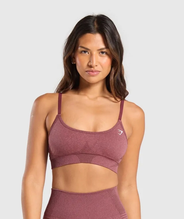  Vital Seamless Sports Bra - Burgundy Pink /Marl