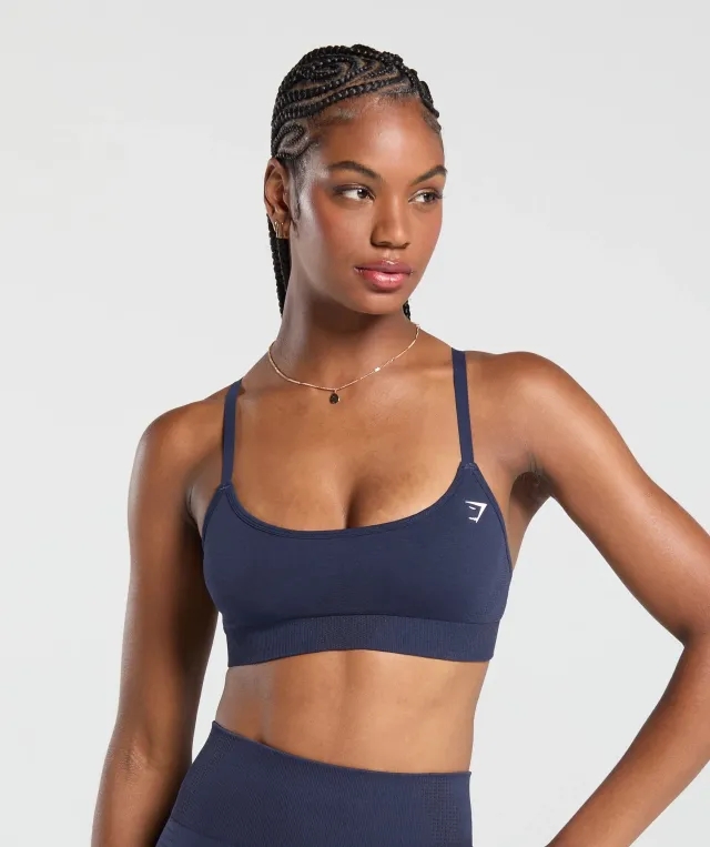  Vital Seamless Sports Bra - Heavy Blue/ Marl