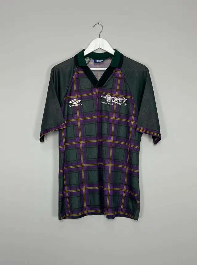 1995/96 TANJONG PAJAR BOYS CLUB #3 TARTAN SHIRT (L) UMBRO | Cult Kits