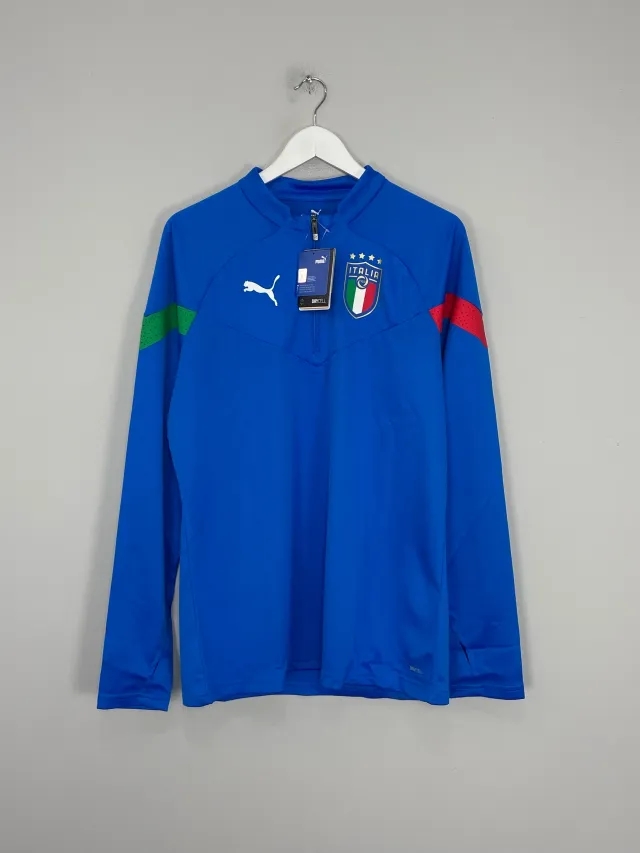 2022/23 Italy *BNWT* 1/4 Zip Training Jumper (Multiple Sizes) Puma | Cult Kits, Small / Italy / 2022