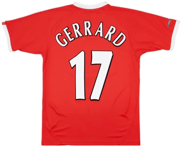 2001-03 Liverpool CL Shirt Gerrard #17 - 5/10 - (S)