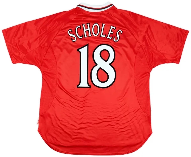 1999-00 Manchester United &#039;CL Winners&#039; Shirt Scholes #18 - 8/10 - (XXL)