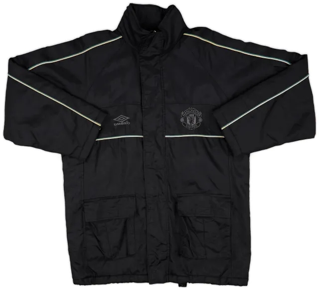 2000-01 Manchester United Umbro Padded Bench Coat - 7/10 - (L)