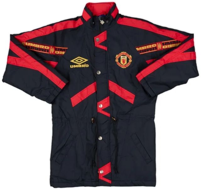 1994-95 Manchester United Umbro Padded Bench Coat - 9/10 - (L.Boys)