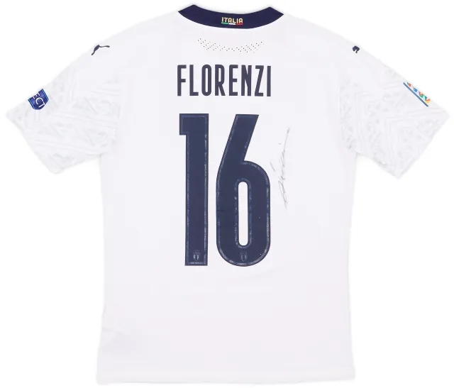 2020 Italy Match Issue Signed Nations League Away Florenzi #16