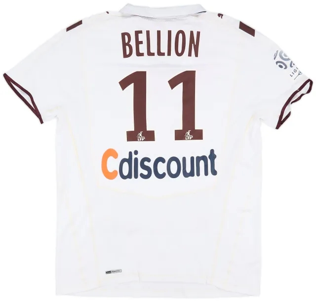 2008-09 Bordeaux Match Worn Away Shirt Bellion #11