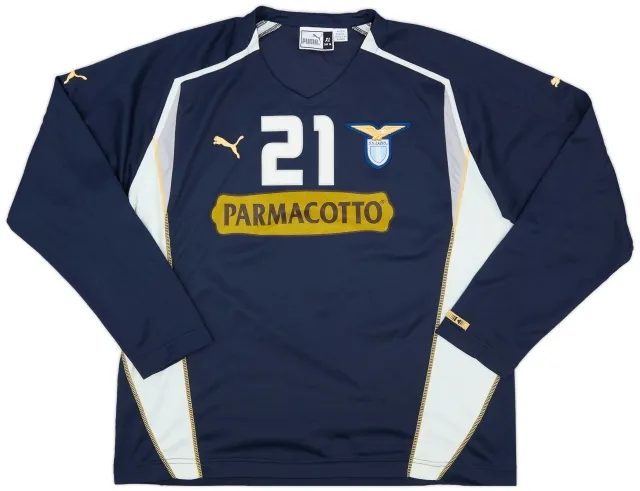 2004-05 Lazio Player Issue Puma Training L/S Shirt #21 - 8/10 - (XL)