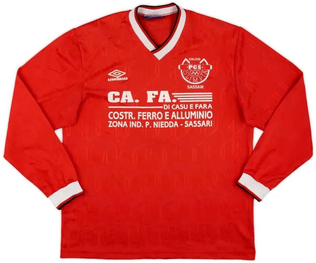 1990s Umbro Template L/S Shirt #7 - 8/10 - (L)