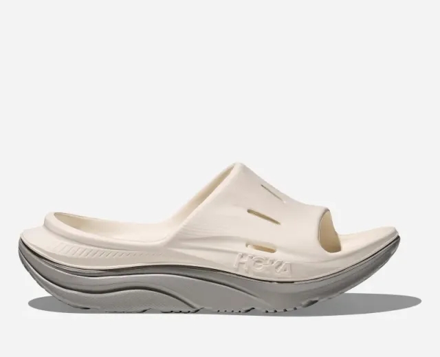 Hoka Ora Recovery Slide 3 In Alabaster/Stardust