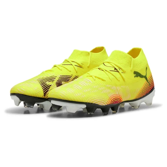 PUMA Future 8 Match FG/AG Football Boots Women, Yellow Alert/Black/Sun Struck