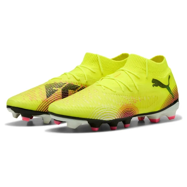 PUMA Future 8 Pro FG/AG Football Boots, Yellow Alert/Black/Sun Struck