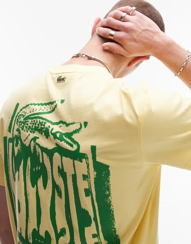 Lacoste Cotton Jersey Graphic T-shirt - Yellow / Green
