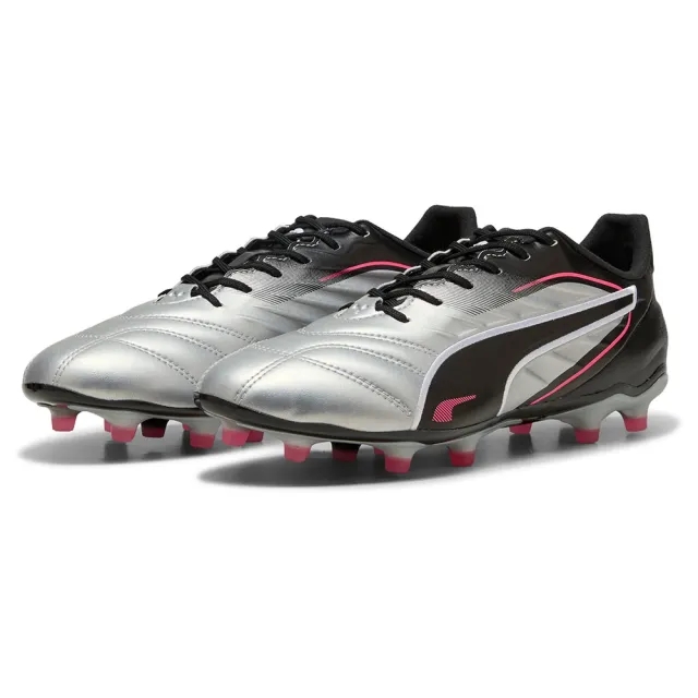 PUMA King Pro FG/AG Football Boots Women, Silver/Black/Sun Struck