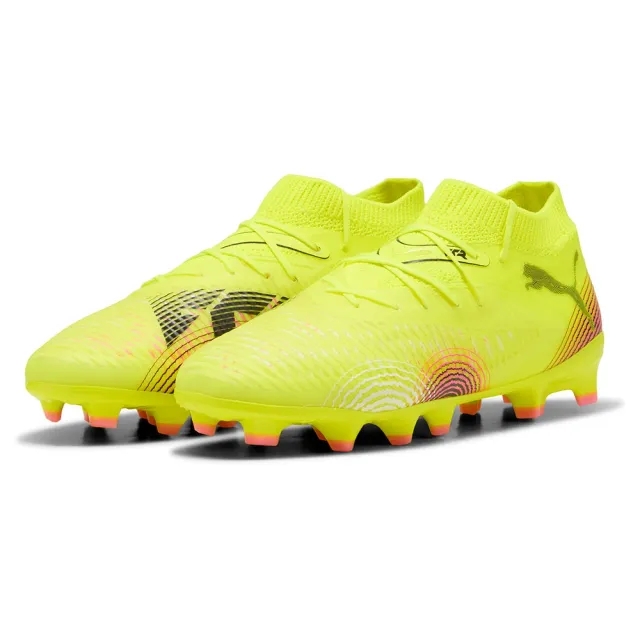 PUMA Future 8 Pro FG/AG Football Boots Youth, Yellow Alert/Black/Sun Struck