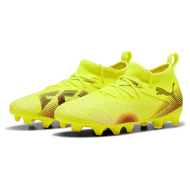 PUMA Future 8 Match FG/AG Football Boots Youth, Yellow Alert/Black/Sun Struck