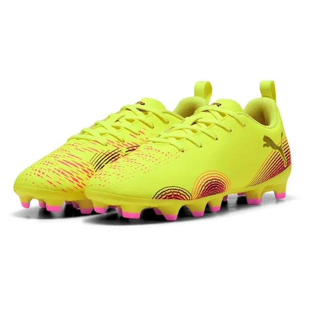 PUMA Future 8 Play FG/AG Football Boots Youth, Yellow Alert/Black/Sun Struck